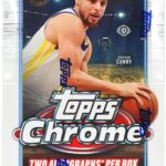 2024/25 Topps Chrome Basketball 12-Pack Trading Card Hobby Box (Two Autographs Per Box! Per Hobby Box)