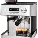 Gevi 20 Bar Espresso Machine with Grinder & Milk Frother, Professional Coffee Maker for Home, Cappuccino & Latte, Removable Water Tank, Steam Wand