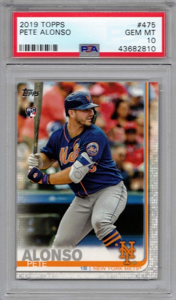 2019 Topps Series 2 – Peter Pete Alonso – New York Mets Baseball Rookie Card – GRADED PSA 10 GEM MINT RC #475