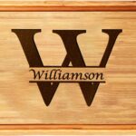 Personalized Cutting Board – Elegant Last Name Monogram – Perfect Wedding Registry Gifts – Engraved Wooden Housewarming Gifts for Men – Unique Decorative Keepsake