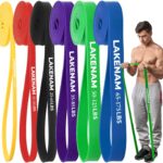 Resistance Bands Set, Exercise Workout Pull Up Assistance Bands with 6 Resistance Levels, Muscle Training Straps for Fitness, Working Out, Body Stretching, Physical Therapy, More