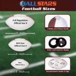 Autograph Blank Full Regulation 12 Inch Football | Official Size 9 | Football Trophy for Signing with Two White Panels