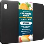 Wooden Cutting Board for Kitchen – Small Composite Wood Cutting Boards Dishwasher – Thin, BPA Free & Eco-Friendly Chopping Board (11.5 x 9 Inch, Slate Black)