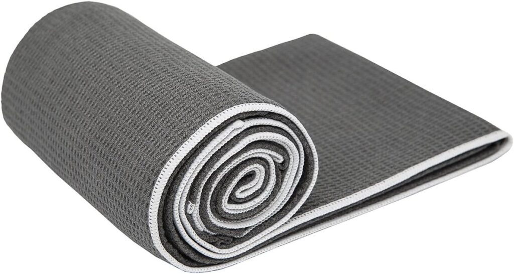 Shandali Hot Yoga Towel – Mat-Sized, Microfiber, Super Absorbent, Anti-Slip, Injury Free, 24″ x 72″ – Best Bikram Yoga Towel – Exercise, Fitness, Pilates Gear