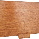 Solid Teak Wood Cutting Board One Piece Non Glued Thick Crack Resistant Wooden Chopping Board with DeepJuice Grooves Built in Handles for Kitchen Meat Vegetables Chese 11.8 X 7.9 Inch