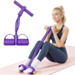 Multifunctional Resistance Bands with Handles and Pedals, 4/6/8 Tubes, Features Temp Thick TPE Material with 300% Stretch for Full Body Workouts.