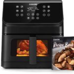 COSORI Clear Window Air Fryer, 6.5 Quart Large Compact Airfryer, 12 One-Touch Savable Custom Functions, Cookbooks and Online Recipes, Nonstick and Dishwasher-Safe