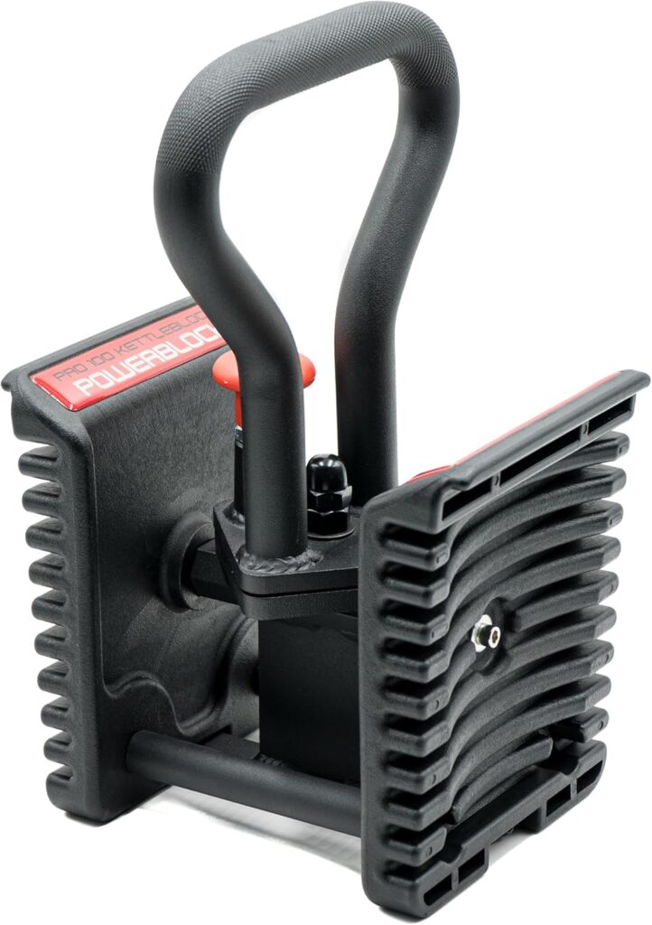 PowerBlock Pro 100 Kettlebell Handle – Compatible Only with Pro 100 Series Dumbbells, 90 Degree Rotatable Grip, Space Saving Training Accessory, Home & Commercial Gym Use, Exercise Equipment