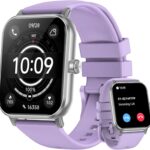 Smart Watch for Men Women, 1.85″ HD Touchsreen Fitness Tracker, 120+ Sport Modes, 24/7 Heart Rate & Sleep Monitor, Pedometer, Calories, IP68 Waterproof, Fitness Watch for Android iPhone (Purple)