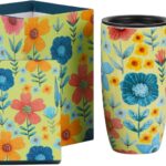 Topadorn Coffee Ceramic Mug Porcelain Latte Tea Cup With Lid 17oz., Innnocence