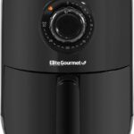 Elite Gourmet EAF-1121X Personal 1.1 Qt. Compact Space Saving Electric Hot Air Fryer Oil-Less Healthy Cooker, Timer & Temperature Controls, 1000W Black