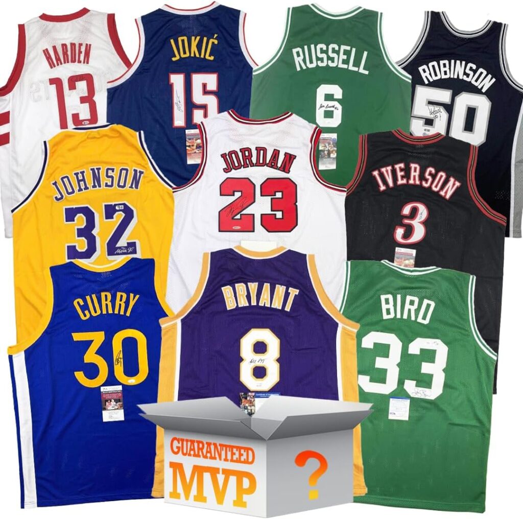 MVPs Autographed/Signed Basketball Jersey Mystery Box with PSA JSA or Beckett COA