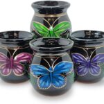 FFX Artesania Tazas de Barro con Monarca Artisan Made Clay Coffee Mugs Artisan Made EACH MUG UNIQUE Terracota Cups