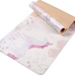 Non-Slip TPE Yoga Mat, 72″x24″ Extra-Long Pilates Mats for Hot Yoga, HIIT, Floor Workouts, Lightweight Fitness Mat for Women & Men (Black+White)