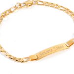 Tina&Co Personalized 18kt Gold Plated ID Bracelet for Kids Custom Made With Name Bracelet