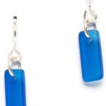 Murmur Sea Glass Earrings – Sterling French Wire Beach Glass Earrings for Women by EcoSeaCo, using sustainable, recycled and repurposed material. Handmade Jewelry in the USA