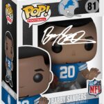 Barry Sanders #81 Facsimile Signed Reprint Laser Autographed Funko POP! Football NFL: Detroit Lions Figurine with Protector Case