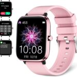 Smartwatch for Women – Call, Fitness Tracker, Heart Rate & Sleep Monitor, 1.69″ Touch Screen, Waterproof – For Android & iPhone, Pink