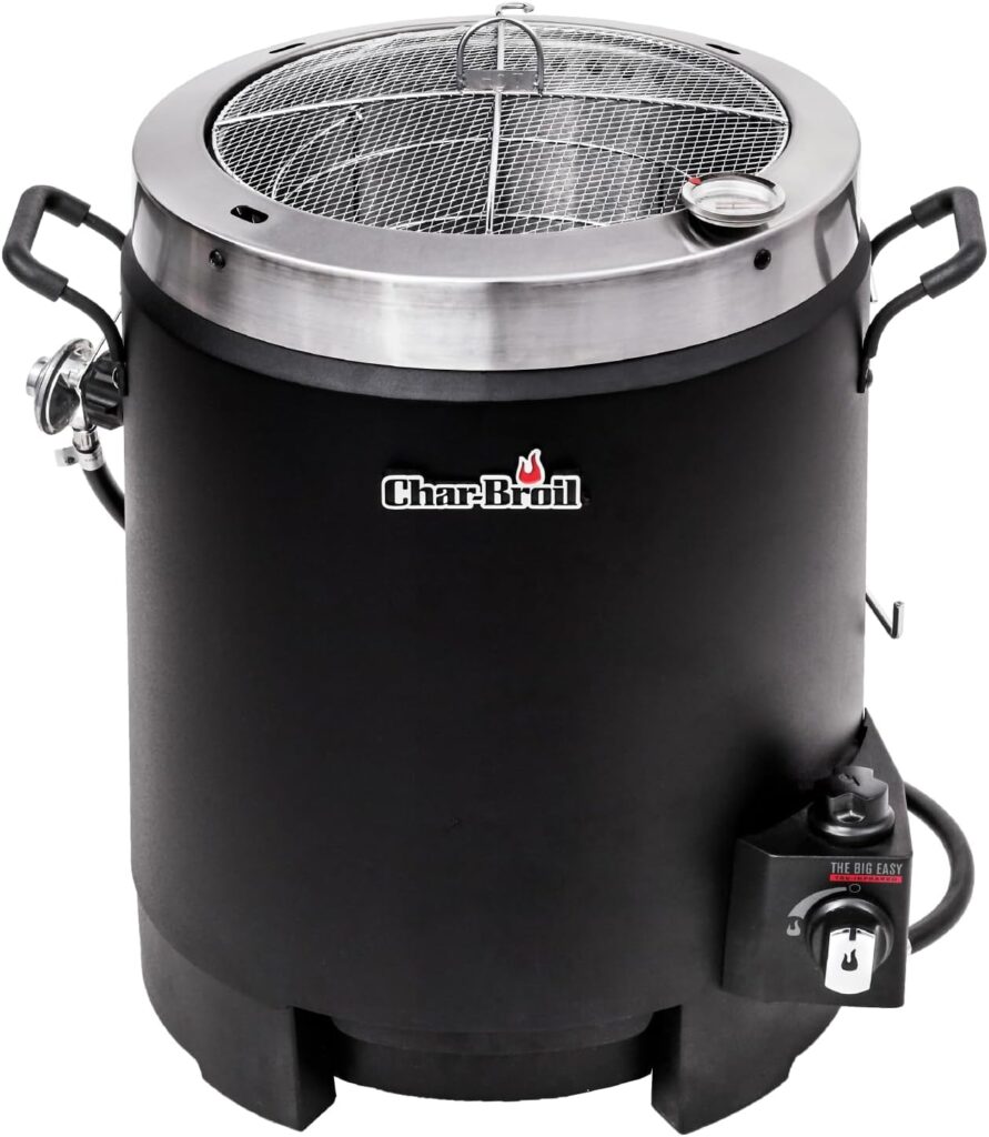 Charbroil® The Big Easy® TRU-Infrared™ Cooking Technology Propane Gas Stainless Steel Oil-Less Turkey Fryer, Black – 17102065