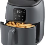 DASH Tasti-Crisp™ Electric Air Fryer Oven, 2.6 Qt., Grey – Compact Air Fryer for Healthier Food in Minutes, Ideal for Small Spaces – Auto Shut Off, Digital, 1000-Watt