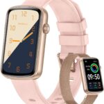 Fitness Tracker, Fitness Watches for Women Men with Heart Rate Monitor Blood Oxygen Sleep Tracker Pedometer, 1.47″ Smart Watch Step Calorie Counter for Android iOS IP68 Waterproof (Pink)