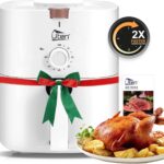 4.2 Quart Compact Air Fryer,4L 1500W Air Fryer Oven Pizza Cooker with Rapid Air Circulation,30 Minute Timer and Adjustable Temperature Control with Recipe,White