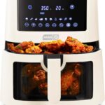 DASH 7qt Clear View Digital Air Fryer – Cream