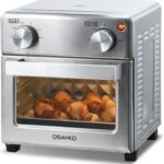 8.5 QT 5-in-1 Toaster Oven Air Fryer Combo, Stainless Steel, Fast Preheat, Ideal for Small Spaces, Travel & Family, Healthy Cooking Included