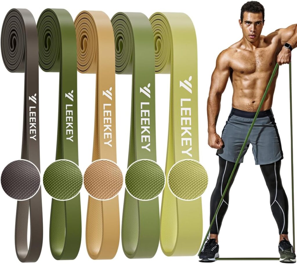 LEEKEY Resistance Bands, Exercise Bands with Handles,Pull Up Assist Bands – Bands for Working Out,Band for Men and Women Fitness Training, Physical Therapy,Home Workouts