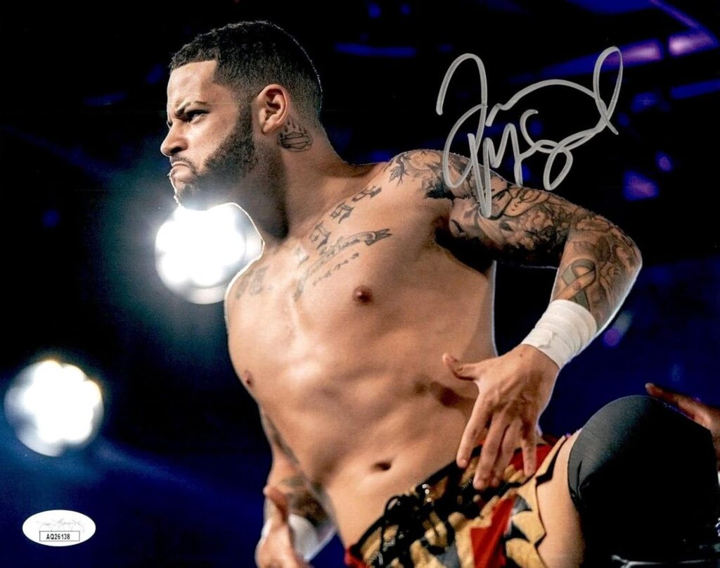 Trey Miguel Signed Impact Posed In Ring 8×10 Photo #1 JSA COA – Autographed Soccer Photos