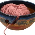 ALWAYS AZUL POTTERY Wild Horses Yarn Bowl in Azulscape Glaze – Handmade Ceramic Pottery Yarn Bowl – Knitting & Crochet Yarn Holder – Artisan Glazed Pottery- Wool Bowl Great for Knitters