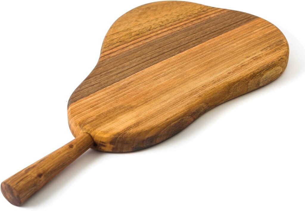 tuuli Kitchen Wooden Cutting Board Handmade Walnut Dark Wood Solid Massive Chopping Board Serving (Pear)