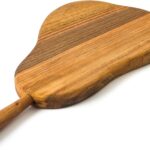 tuuli Kitchen Wooden Cutting Board Handmade Walnut Dark Wood Solid Massive Chopping Board Serving (Pear)