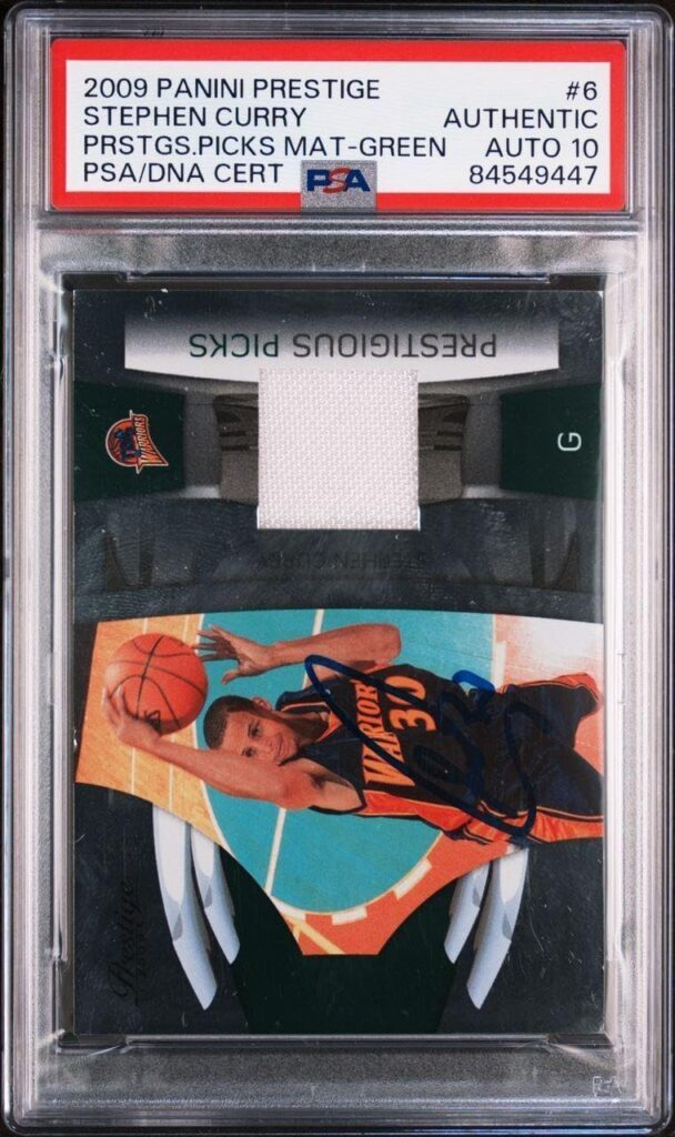 2009 Panini Prestige #6 Prestige Picks Stephen Curry Signed Card AUTO 10 P – Basketball Autographed Cards
