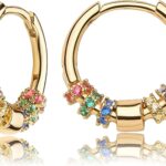 MEVECCO Gold Hoop Earrings for Women 18K Gold Plated Huggie Earrings Handmade Simple Minimalism Hoop Hypoallergenic Earrings for Everyday Jewelry