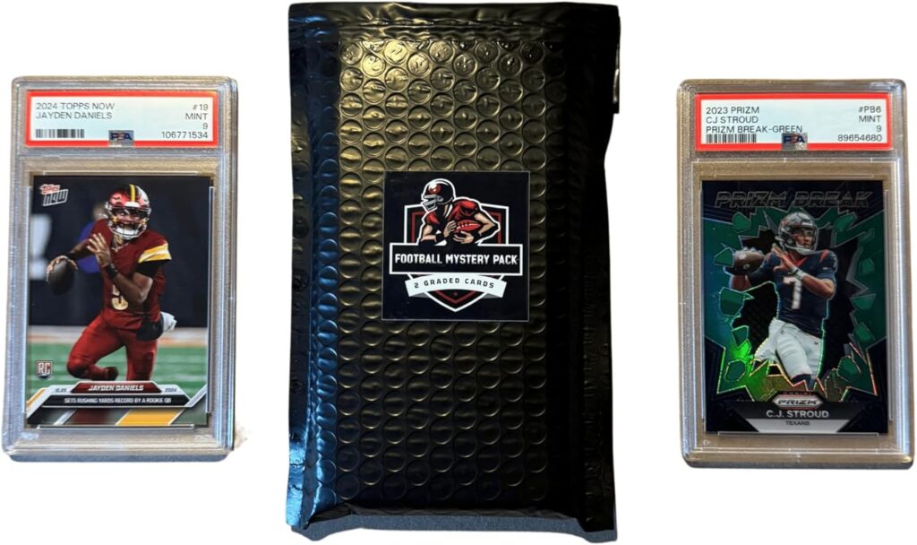 Football Mystery Slabs | 2 Graded Cards | Grade 8+ Guaranteed | PSA, SGC, GMA, and More