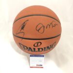 Stephen Curry & Joe Montana Signed Basketball PSA/DNA Autographed en State W – Autographed Basketballs