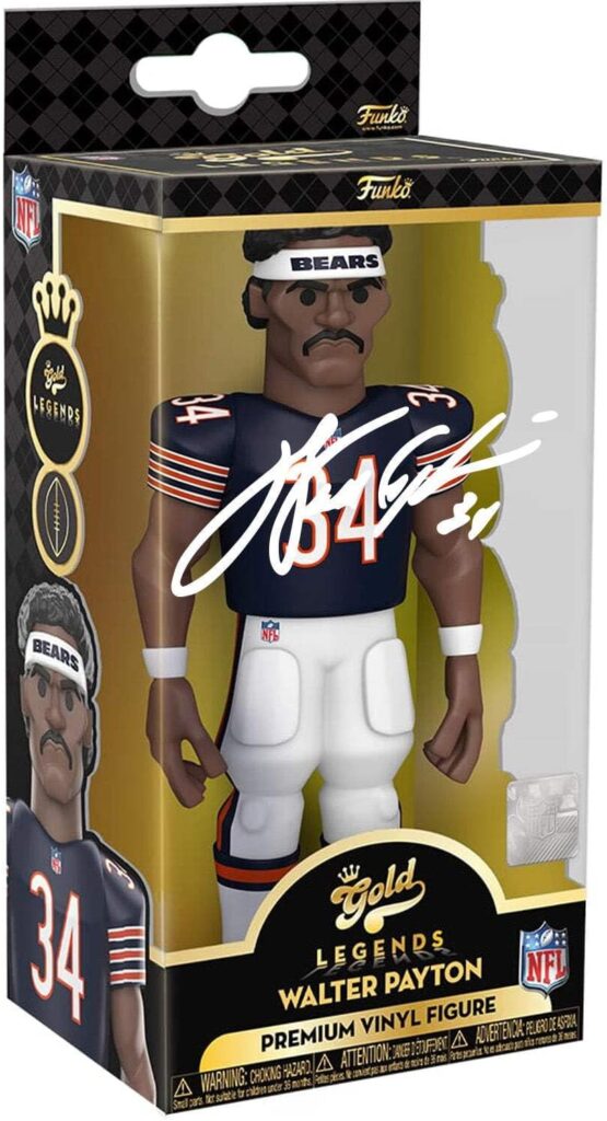 Walter Payton Gold 5 Inch Facsimile Signed Reprint Laser Autographed Funko POP! Football: Chicago Bears Figurine