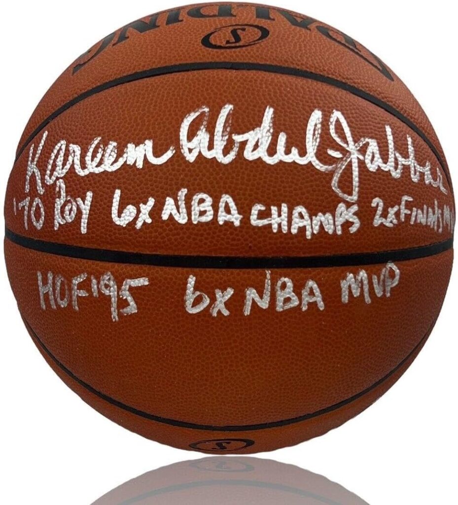 Kareem Abdul-Jabbar Signed Official Basketball ROY/NBA Champs/Finals MVP/HOF BAS – Autographed Basketballs