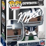 Micah Parsons #299 Facsimile Signed Reprint Laser Autographed Funko POP! Football NFL: Dallas Cowboys Figurine with Protector Case