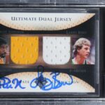 Magic Johnson & Larry Bird Signed 2005 Ultimate DJJB 13/50 Card Auto 10 BAS Slab – Basketball Autographed Cards