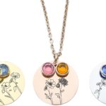 Birth Flower Name Neckalce Personalized Mother Gift 18K Gold Plated Birth Month Flower Necklace Dainty Flower Necklace Custom Jewelry Birthday Gift for Women