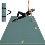 Large Yoga Mat (6’x 4′) – Extra Long and Wide 72 x 48 inches, Non-Slip POE Fitness Mat, Eco-Friendly, Thick Wide Exercise Mat for Home Workouts,Ideal for Yoga and Pilates.