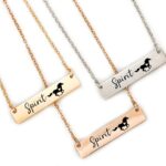 Personalized Name Horse Bar Necklace Horse Jewelry Personalize Bar Horse Name Necklace Personalized Necklace Jewelry Personalized Horse Necklace Lucy Celeste Necklace HORSE-BAR