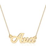 Ursteel Custom Name Necklace Personalized, 14K Gold Plated Personalized Name Necklace Dainty Name Plate Necklace Jewelry Personalized Gifts for Women