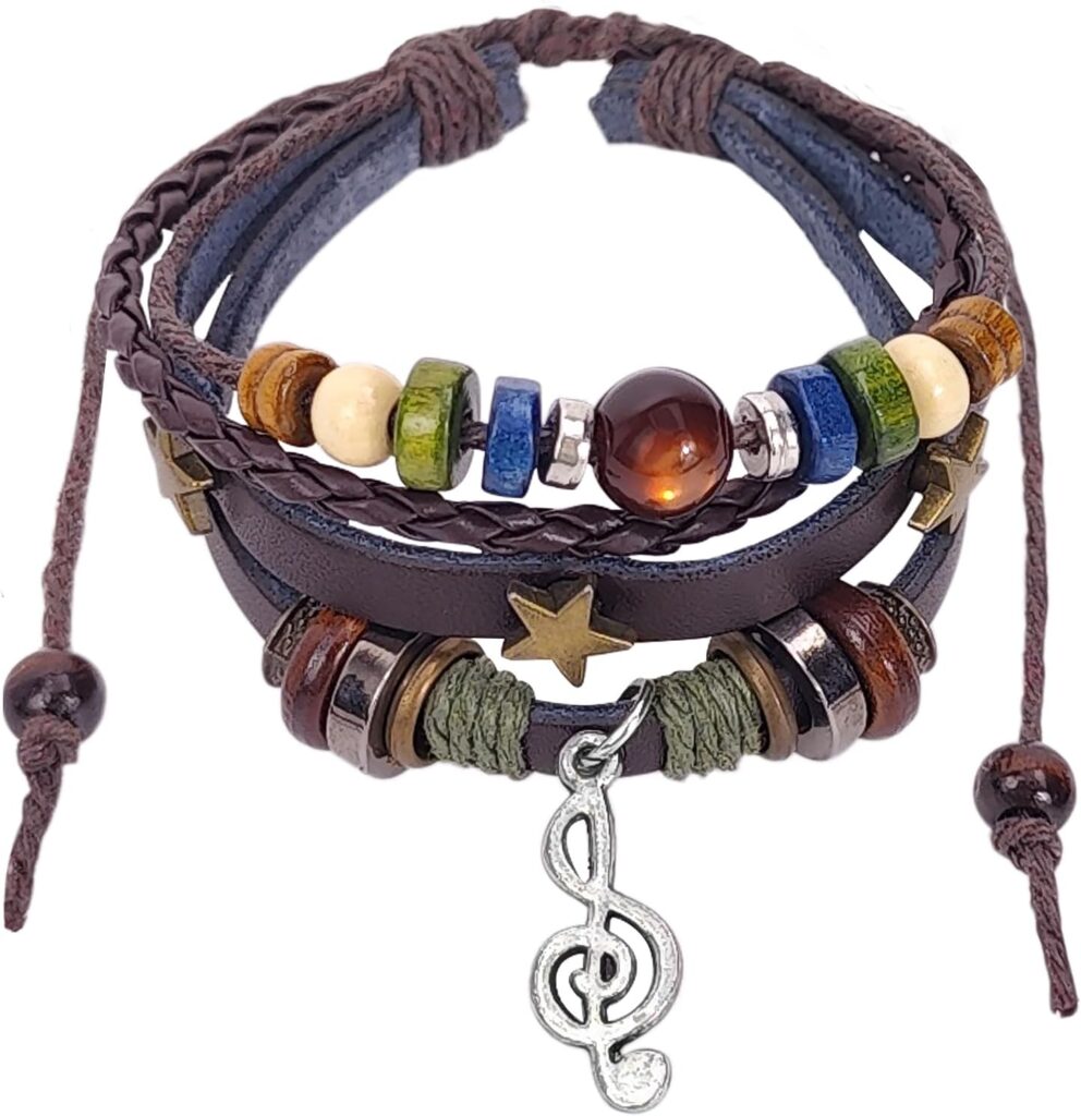 Handmade Multi-Strand Beaded Bracelet,Fairy Core Grunge Accessories,Hippie Clothes for Women Bohemian,Therian Bracelet for Men,Boho Style Clothing Girl Jewelry