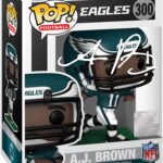 AJ Brown #300 Facsimile Signed Reprint Laser Autographed Funko POP! Football NFL: Philadelphia Eagles Figurine with Protector Case