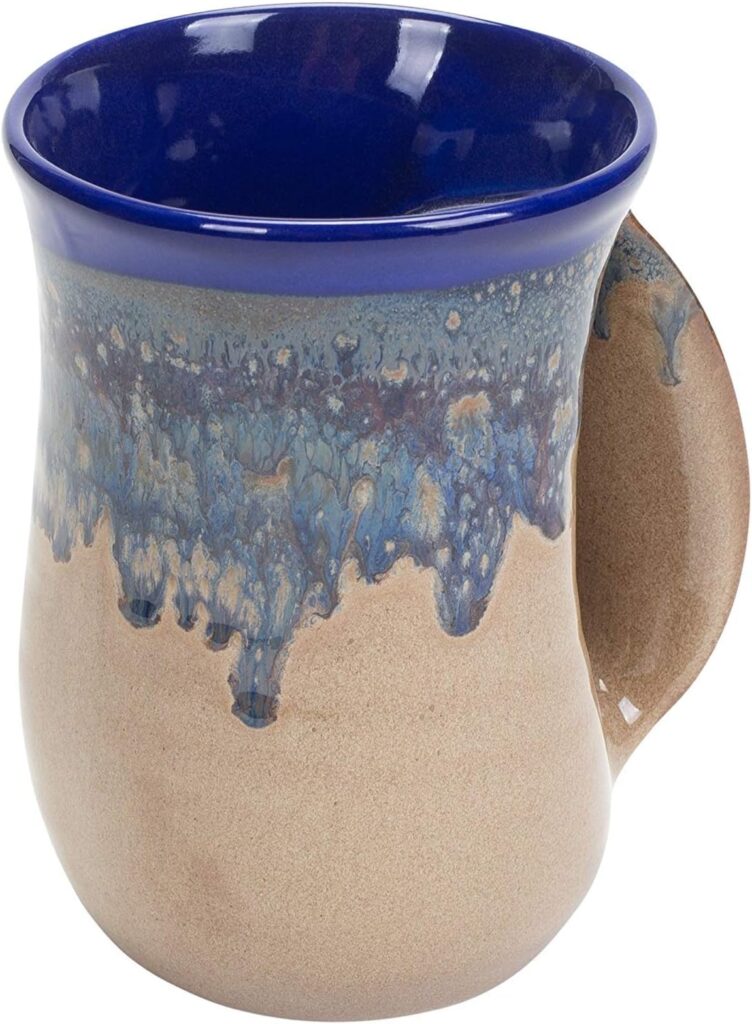 Clay in Motion Handwarmer Mug – Right Hand (Cobalt Canyon)
