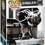 Jalen Hurts #240 Facsimile Signed Reprint Laser Autographed Funko POP! Football NFL: Philadelphia Eagles Figurine with Protector Case