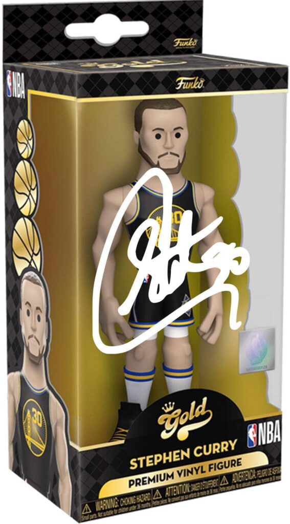 Stephen Curry City Edition Gold 5 Inch Facsimile Signed Reprint Laser Autographed Funko POP! Basketball NBA: Golden State Warriors Figurine
